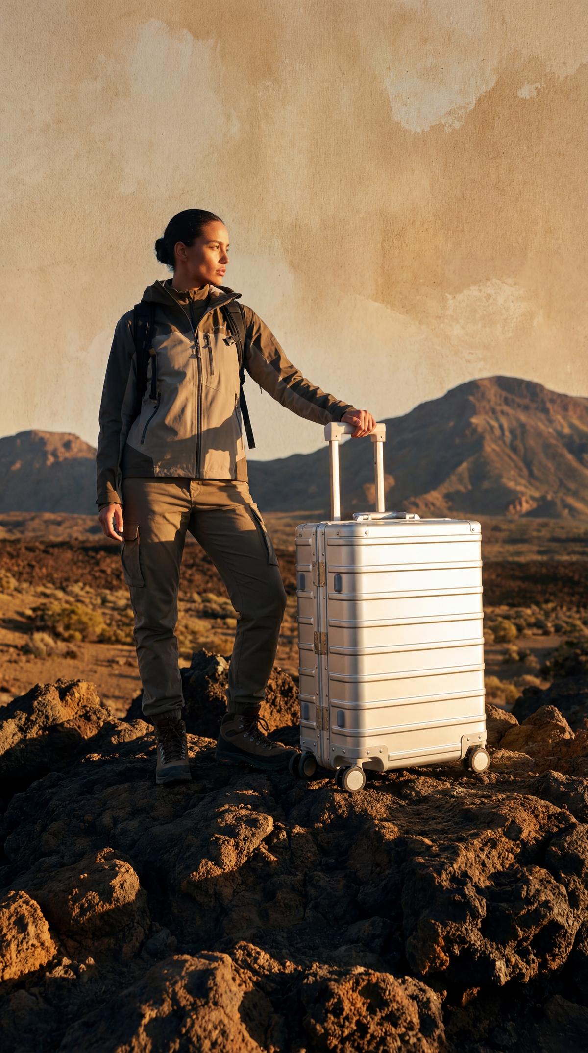 FORTE aluminium suitcase in Onyx Black