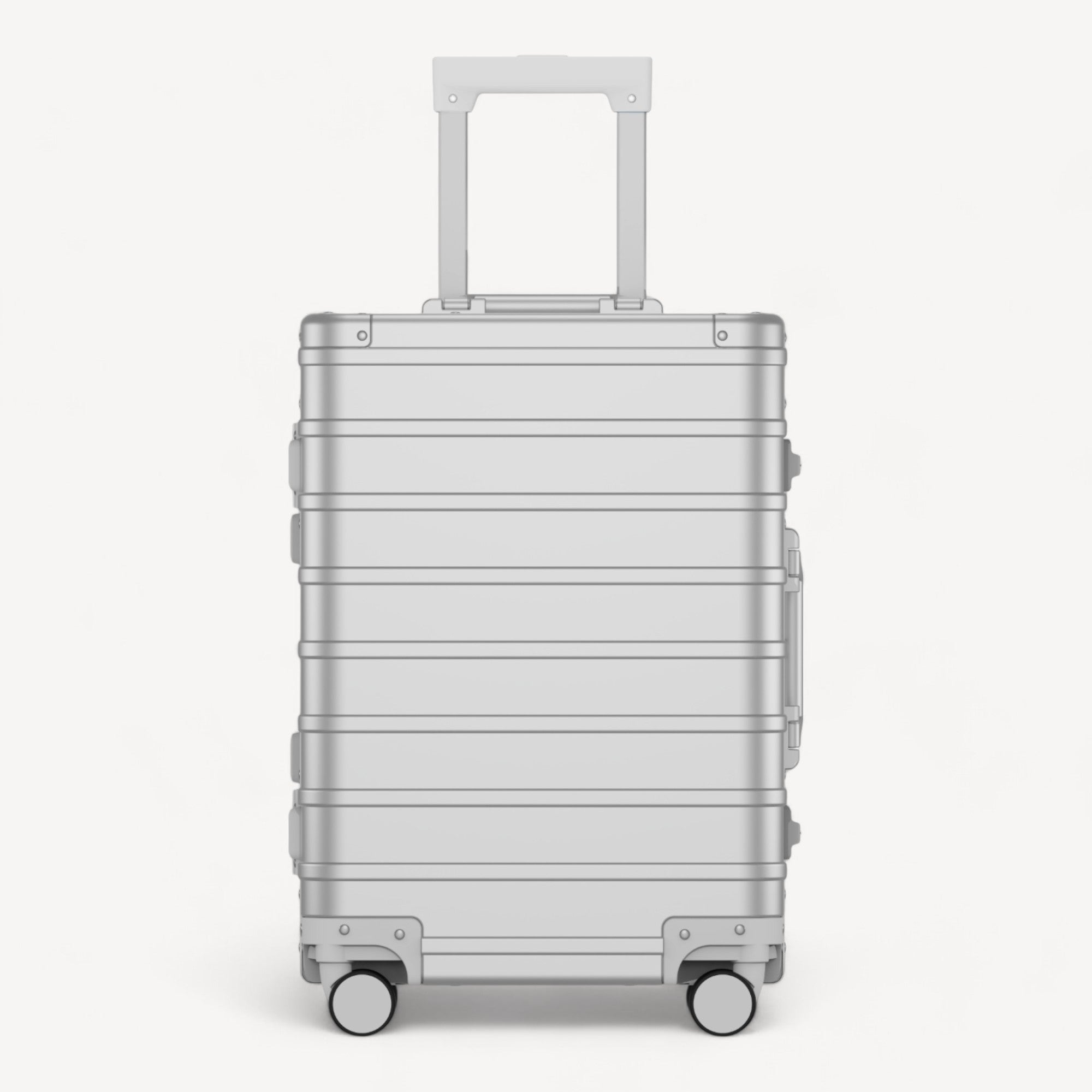 Silver aluminum luggage online