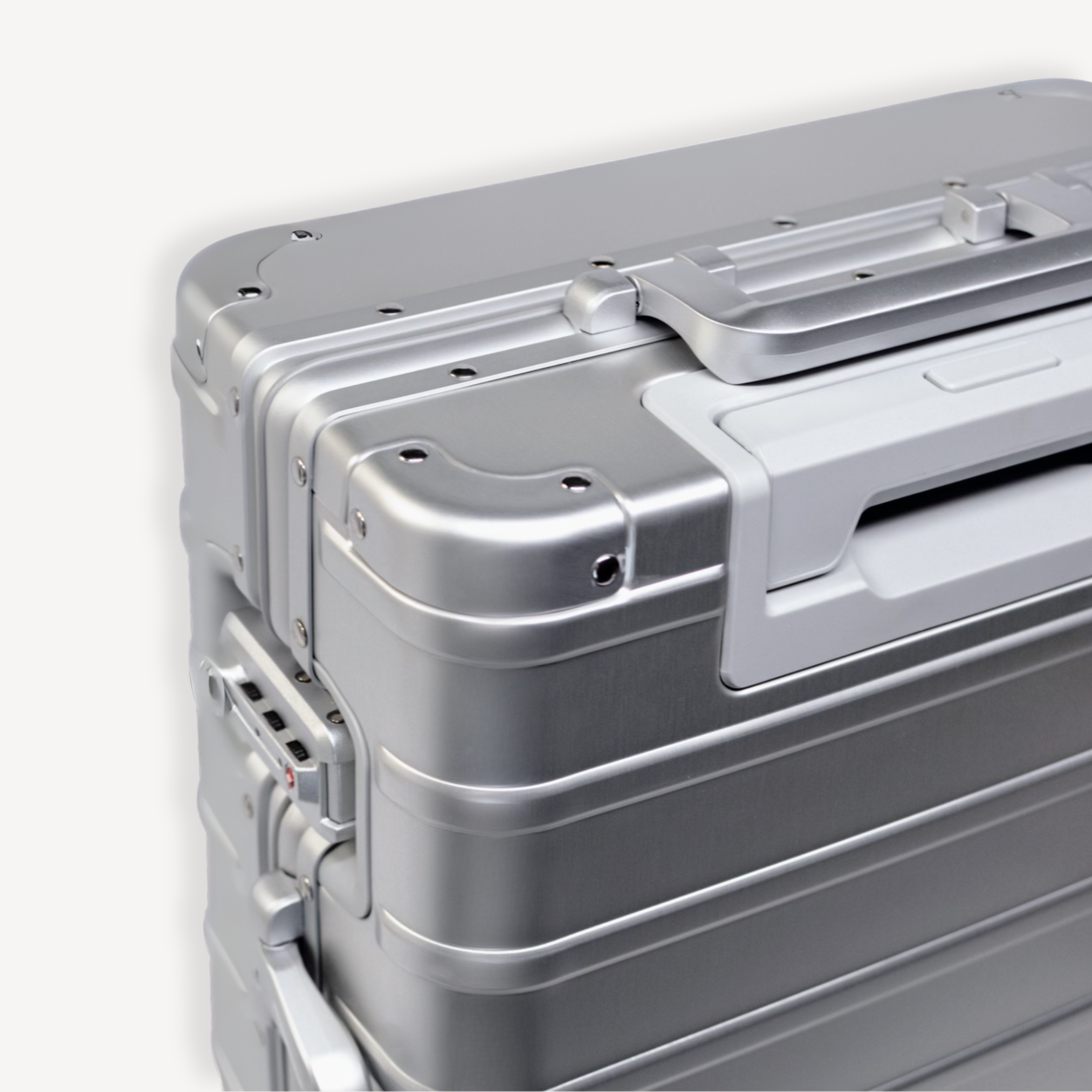 Brushed Silver Aluminium Check-in