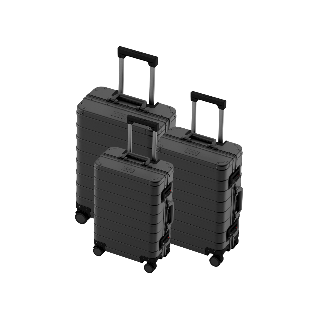 Onyx Black Aluminium Suitcase