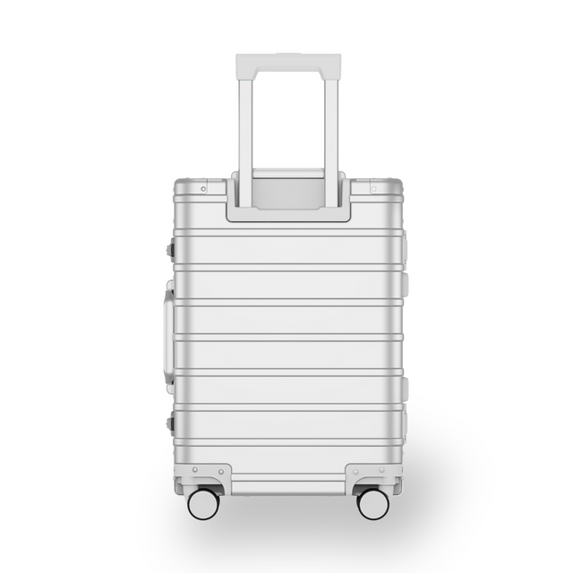 Brushed Silver Aluminium Suitcase