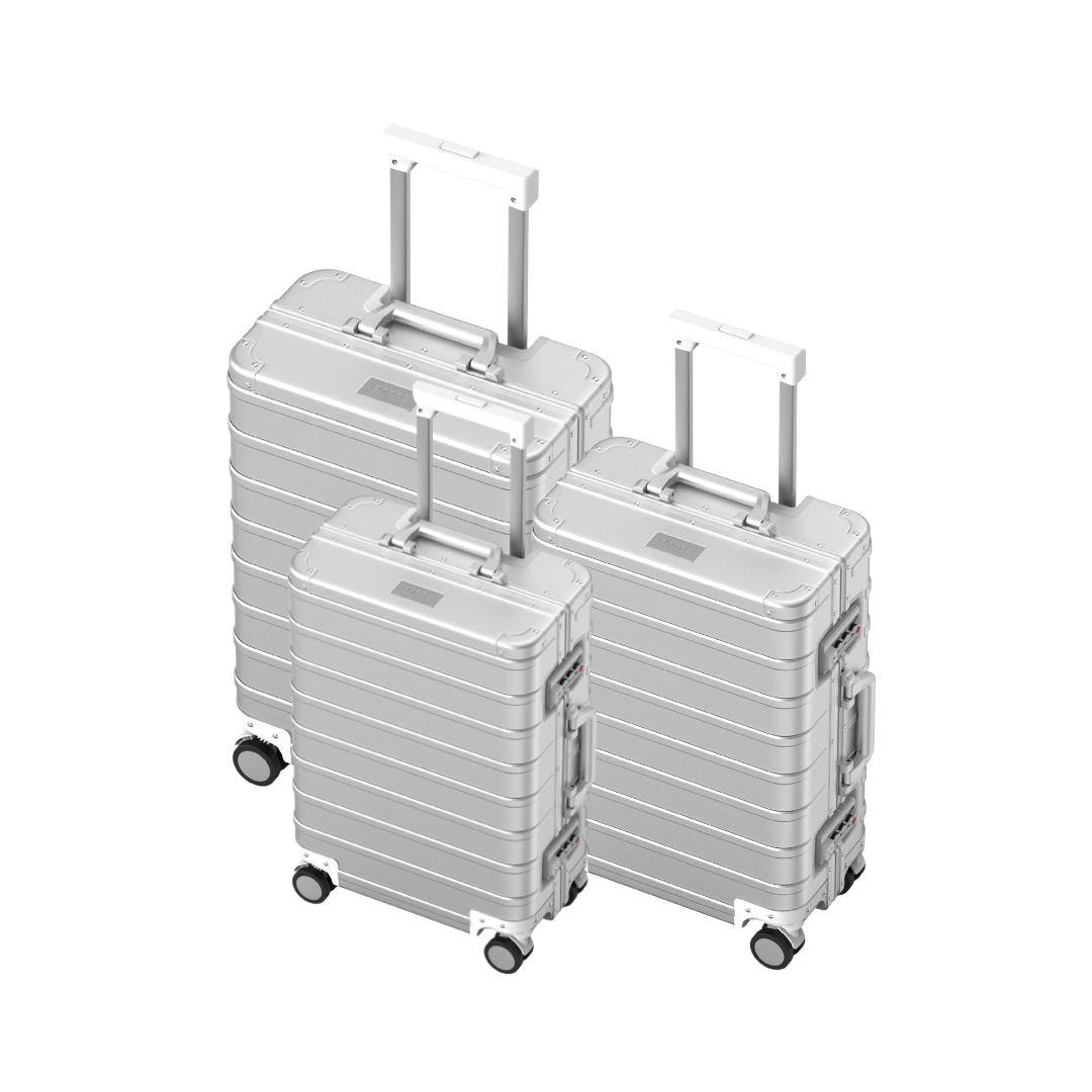 Brushed Silver Aluminium Suitcase